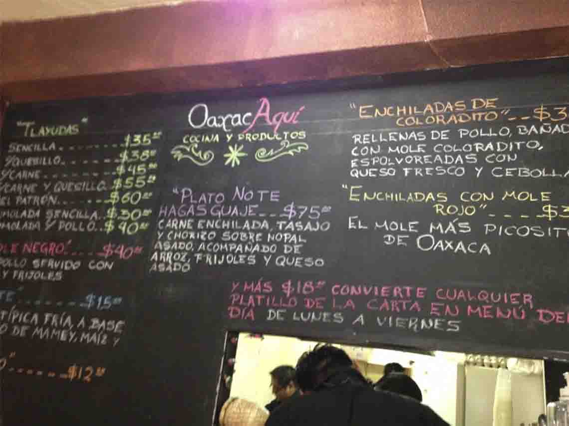 Lugares de comida oaxaqueña en CDMX