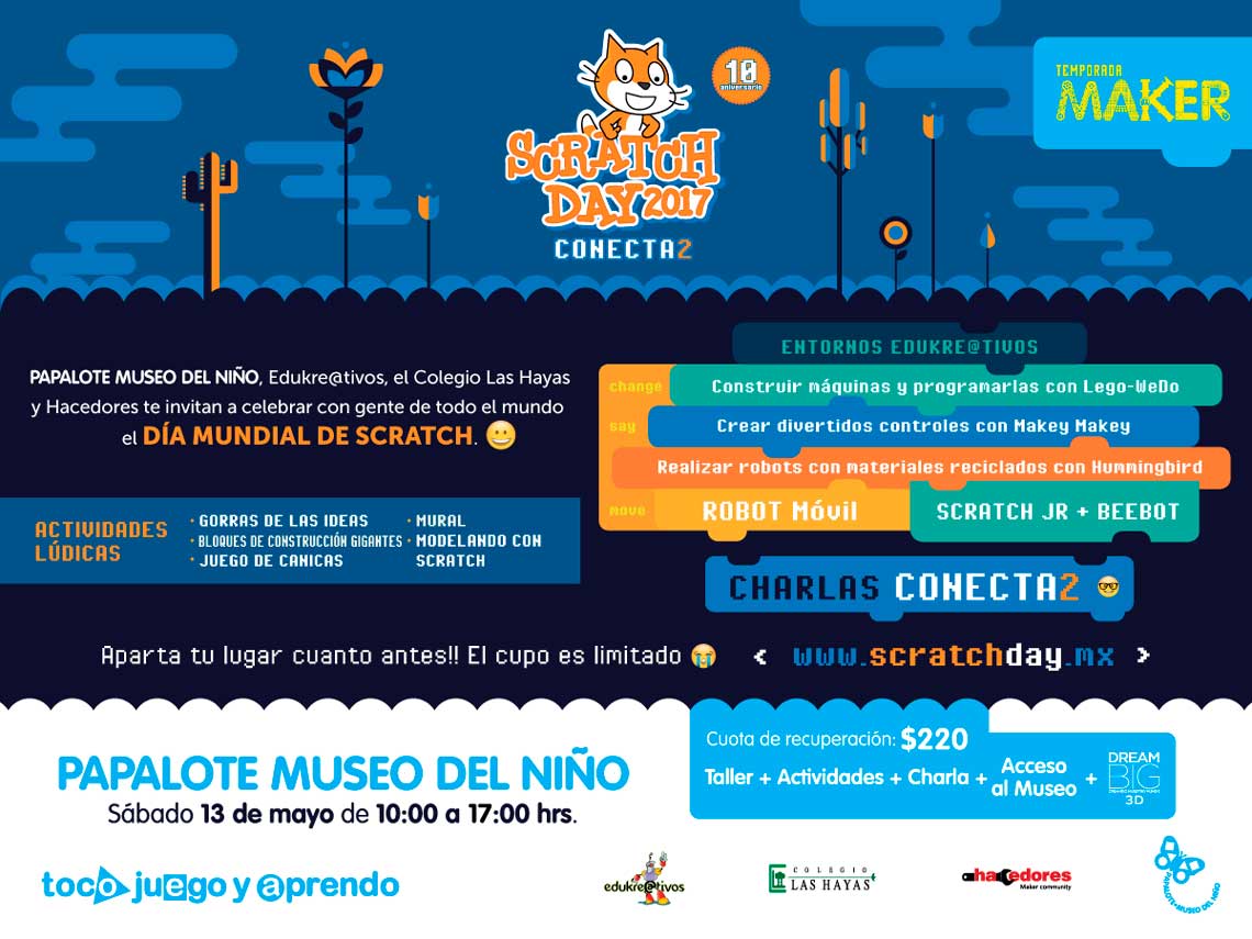 Celebra el Día Mundial de Scratch en el Papalote Museo del Niño
