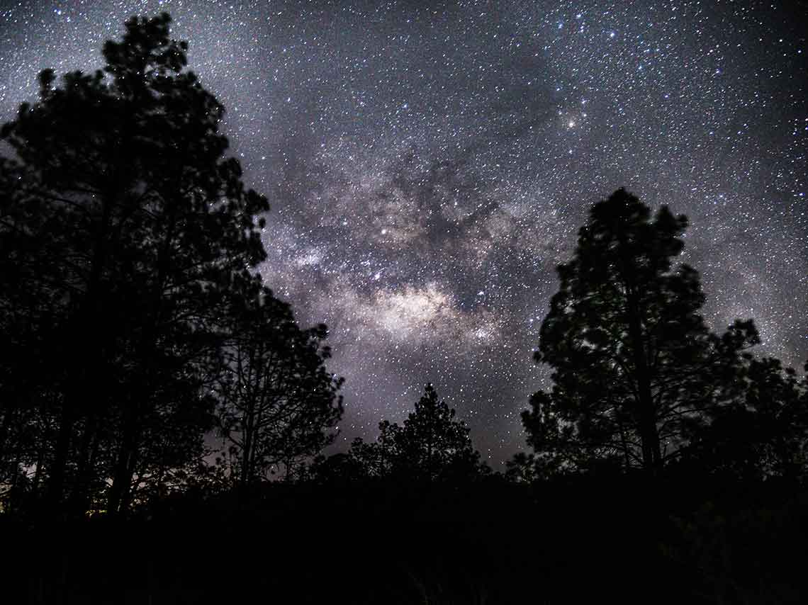 ía Láctea desde el Popocatépetl