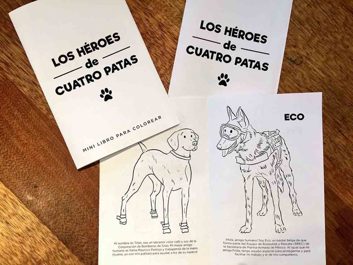 Dibujos para imprimir y colorear: Frida y rescatistas