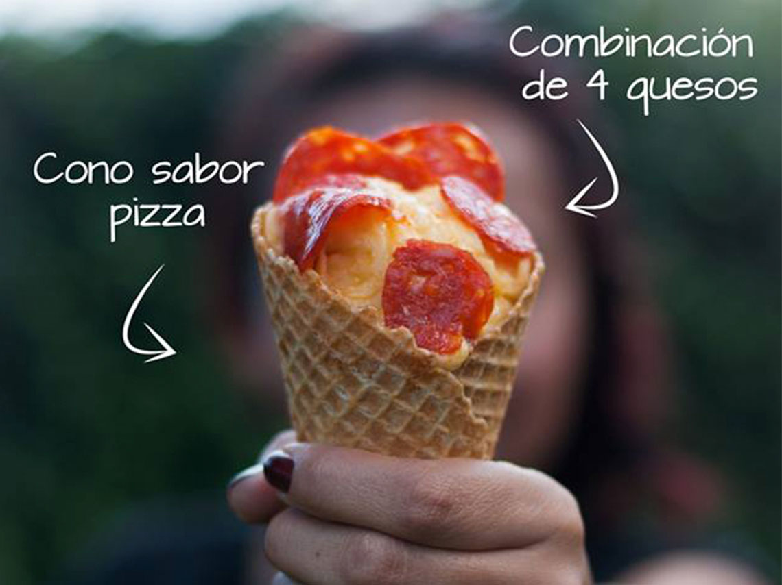 Pizza servida en cono en CDMX ¡Como si fuera helado! 5