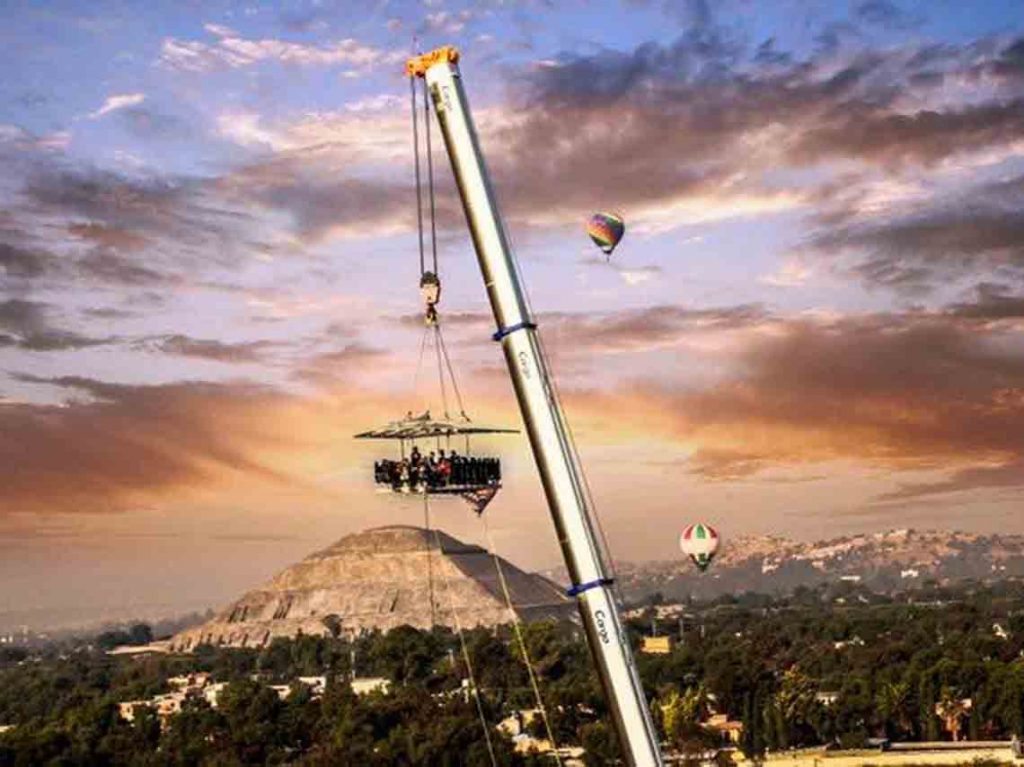 Dinner in the Sky 2017 en Teotihuacán