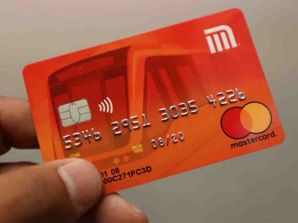 tarjeta de débito del metro