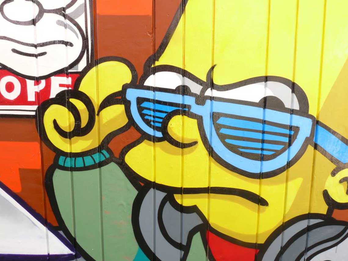 Sprayfield: murales de los Simpson