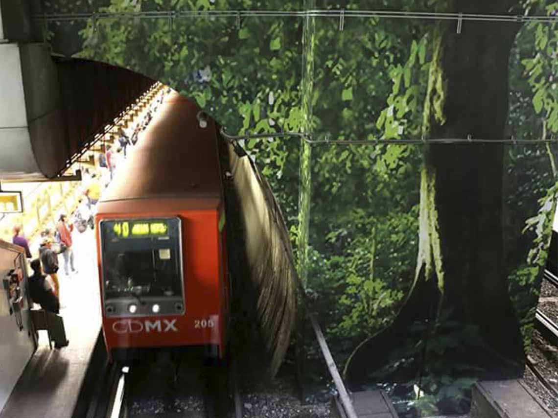 Selva lacancona en el metro viveros