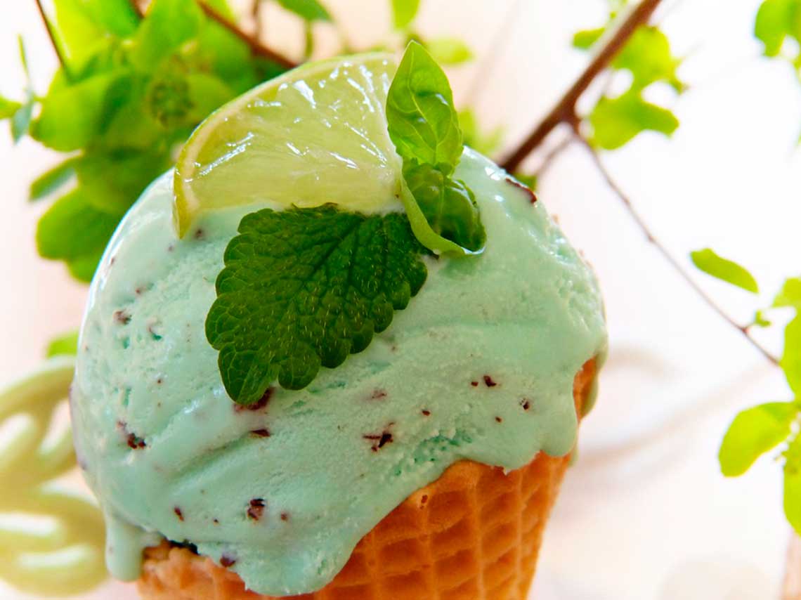 Festival del helado mexicano en Coyoacán helado de menta