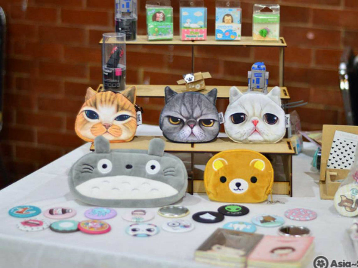 Kawaii Fest México 2018 con monederos en forma de gatitos