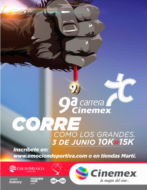 Lánzate a la Carrera Cinemex y corre como de película