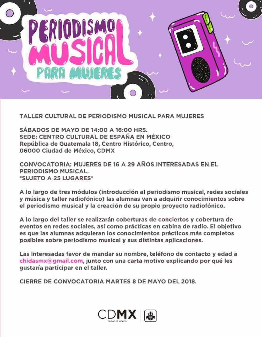 Taller de periodismo musical para mujeres, by Chidasmx 1