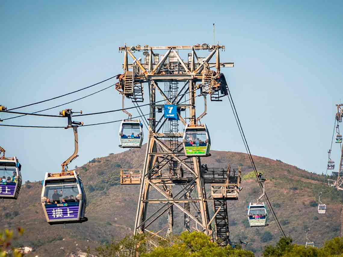 Teleféricos que funcionan como transporte en México central de teleferico