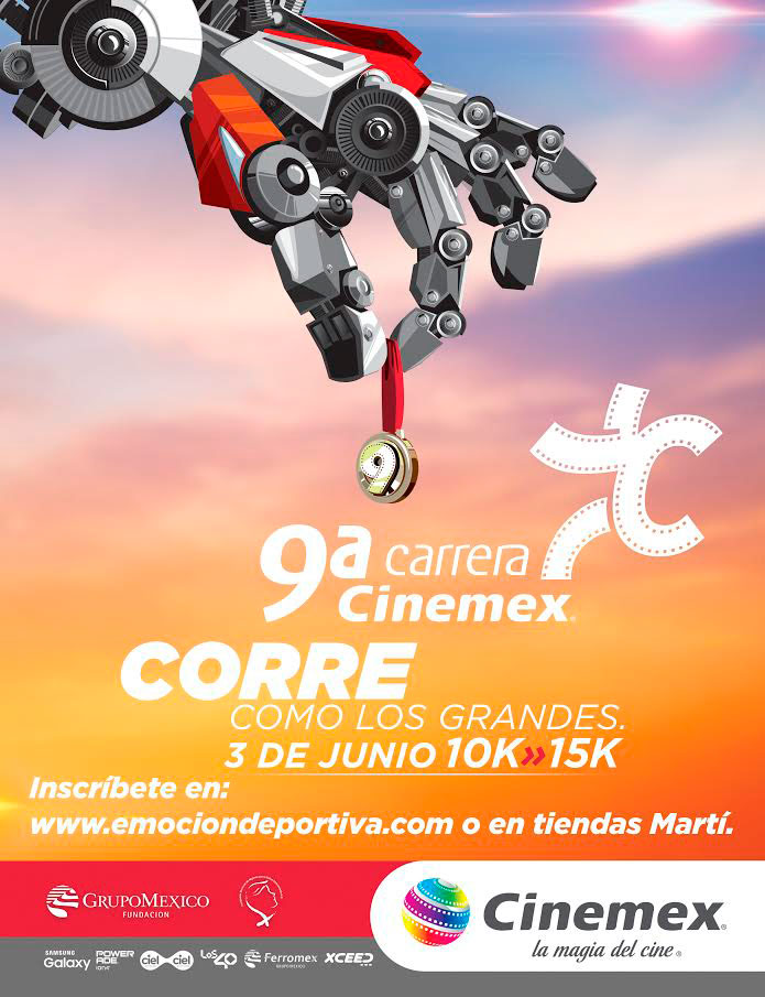 Lánzate a la Carrera Cinemex y corre como de película