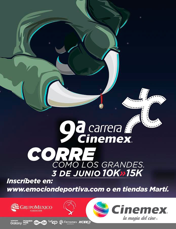 Lánzate a la Carrera Cinemex y corre como de película