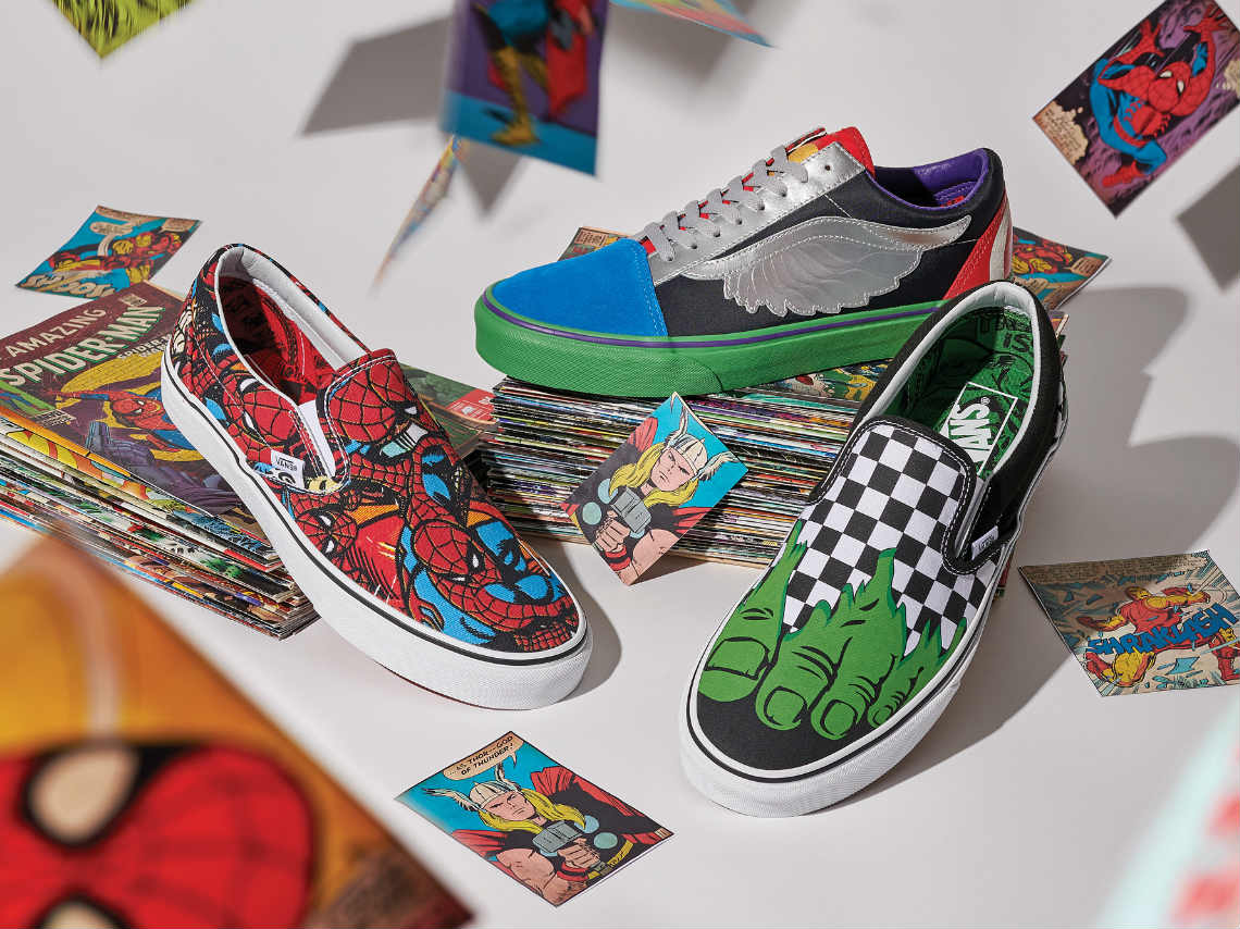 Los superhéroes de Marvel se apoderan de Vans ¡hay decenas de diseños!