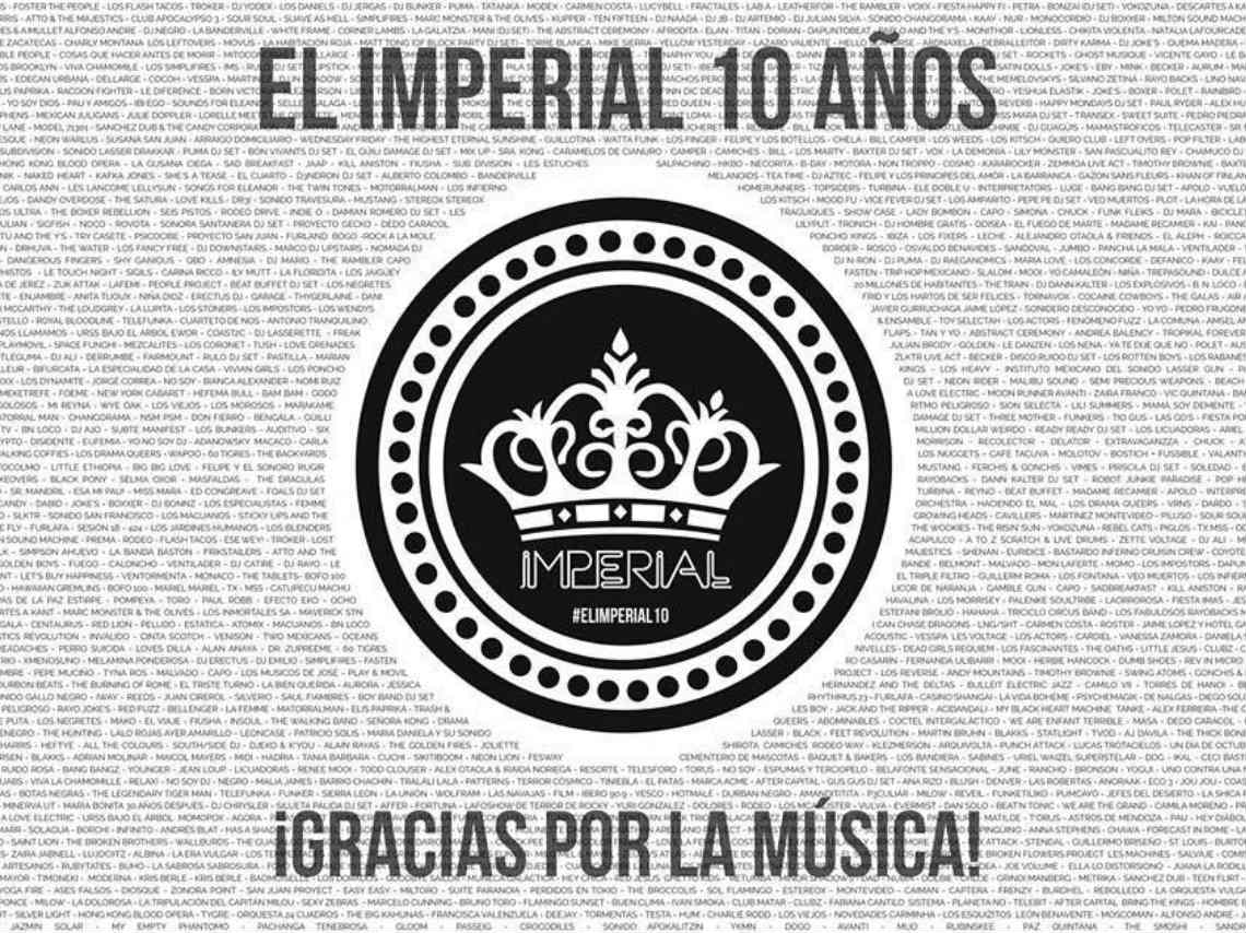 El Imperial se despide después de 10 años de música en CDMX