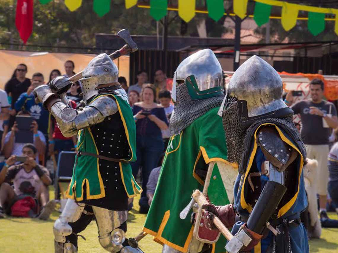 Festival Medieval en el Bosque de Tláhuac 2018 combates vikingos