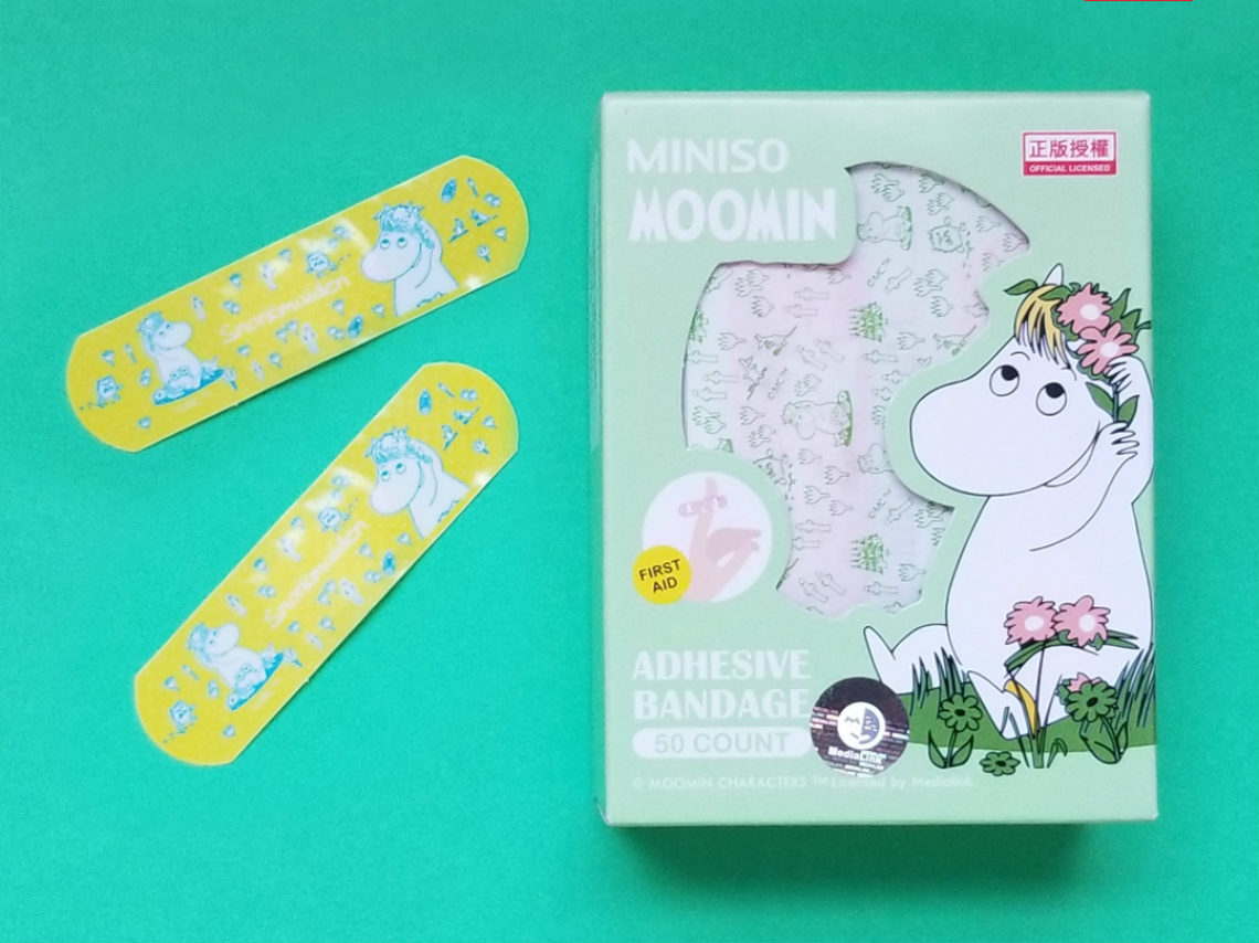 Los Moomin llegan a los productos Miniso: curitas