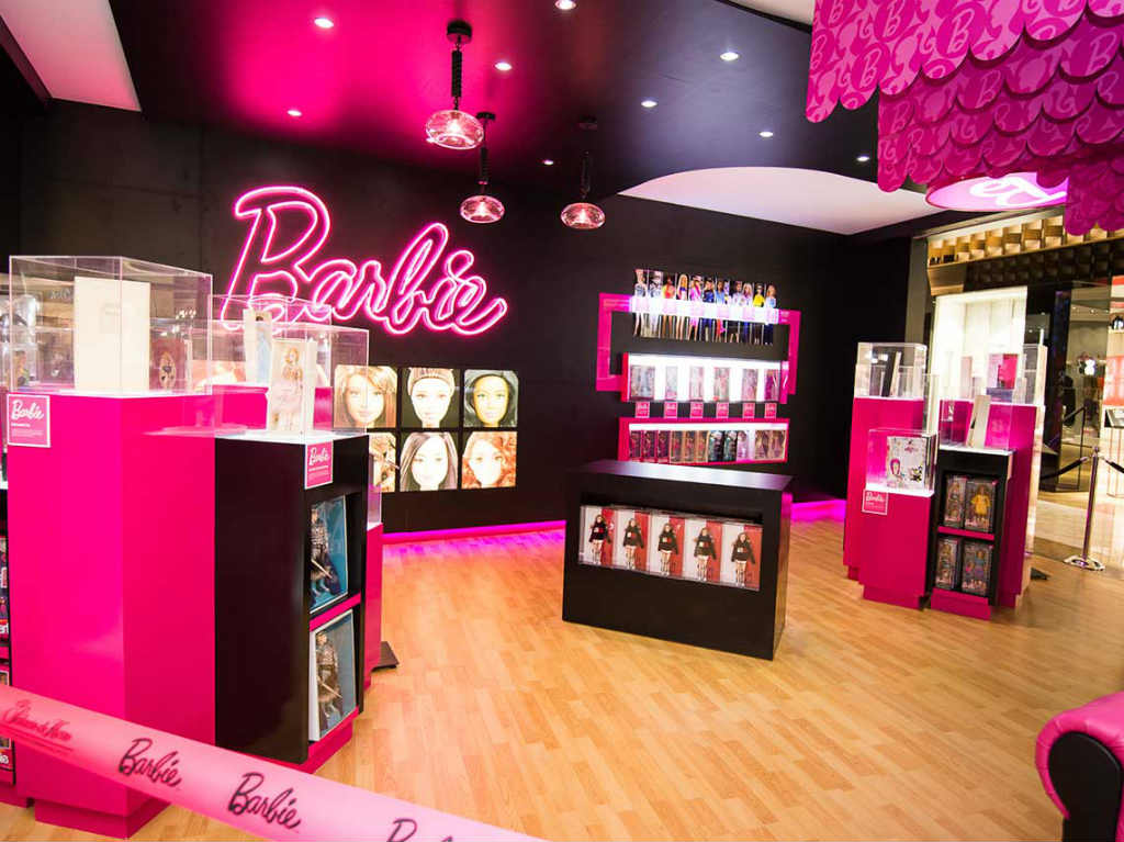 tienda temporal de Barbie pop store