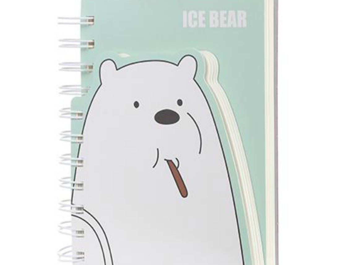 10 artículos ideales para el regreso a clases: libretas We Bare Bears en Miniso