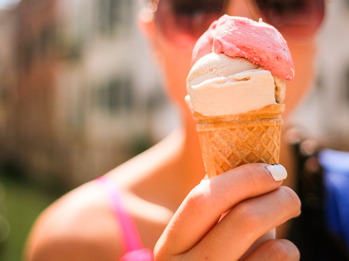 Buffet de helado por 50 pesos helado de fresa