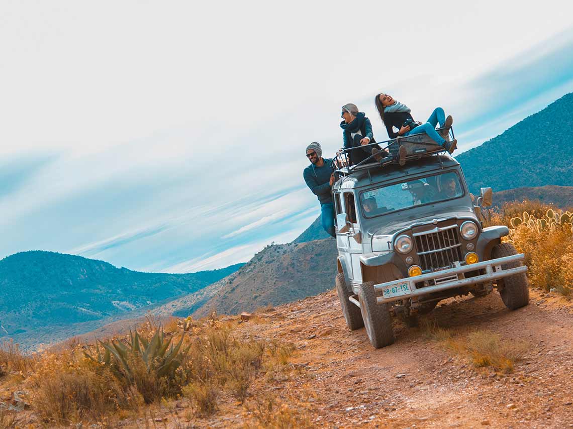 En las minas de Real de Catorce hay un fantasma, jeep