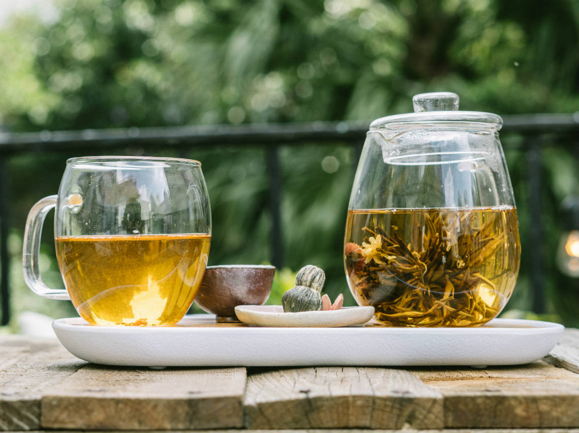 Té con flores en Anthea Boutique en Casa Fusión