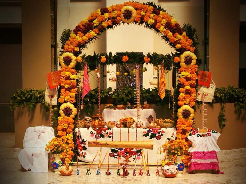 Ofrenda típica de la zona huasteca