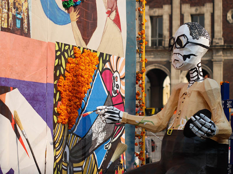 Ofrenda en la Ciudad de México. UNAM.