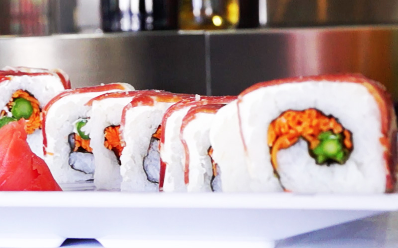 Corner de sushi: rollo de jamón serrano