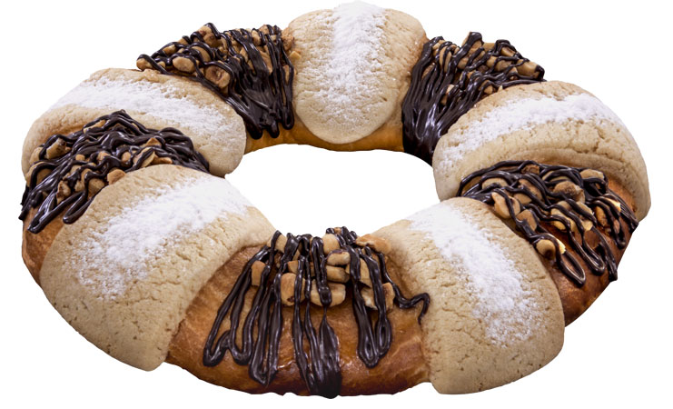 Rosca de reyes rellena de chocolate El Globo