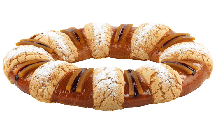 Rosca de reyes con queso y zarzamora El Globo