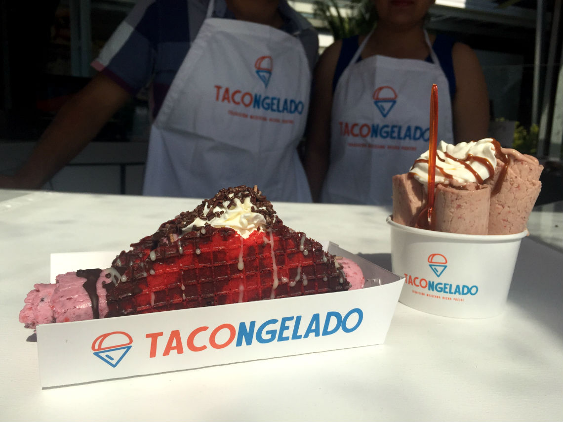 Tacongelado: tacos de helado en rollo, ¡tienen sabor gansito y tequila!