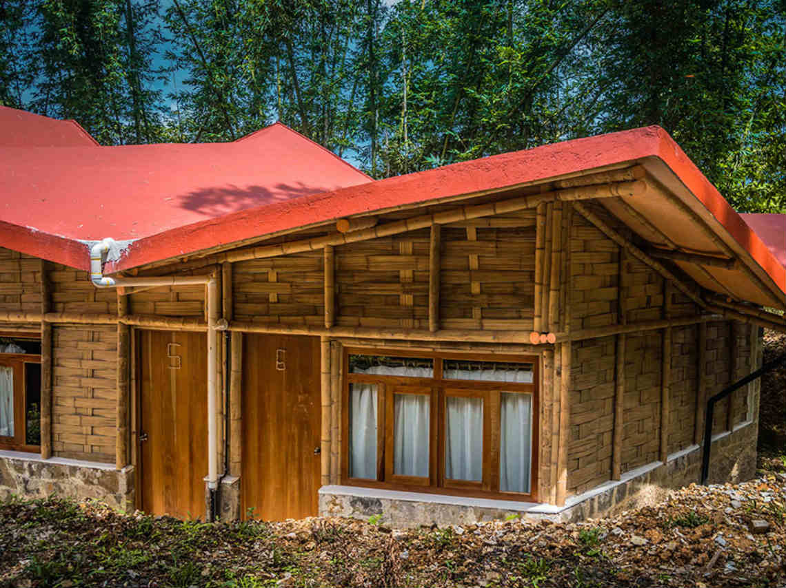 Cabañas de Bambu en Cuetzalan diseñadas con bambu