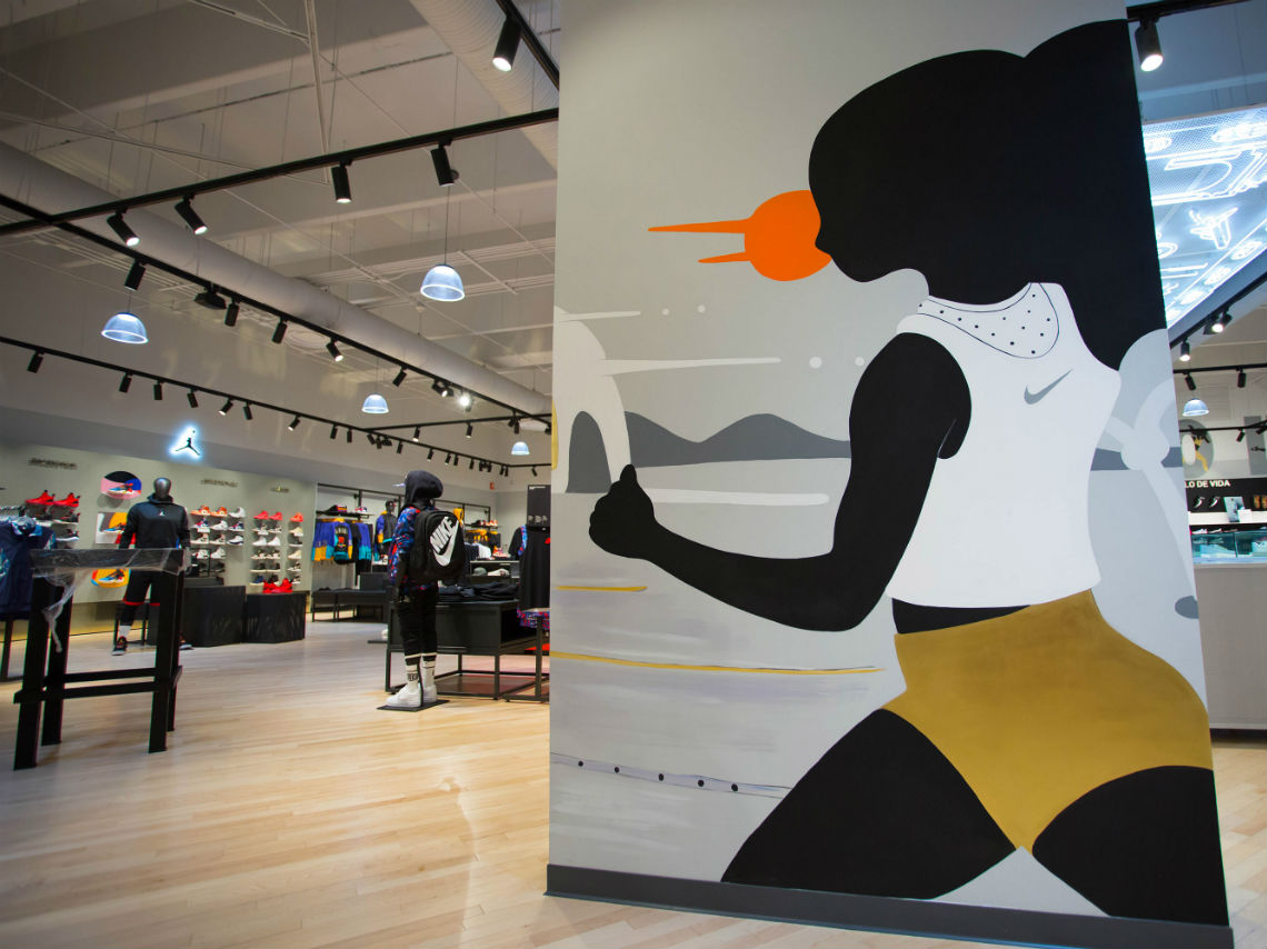 Conoce la Nueva tienda Nike Artz muros intervenidos