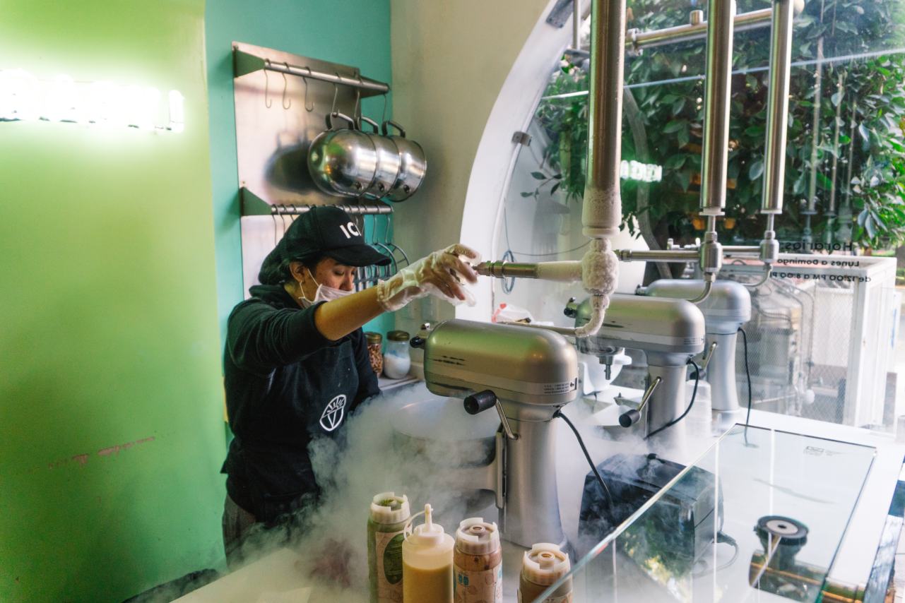 Ice Cream Nation helados con nitrogeno