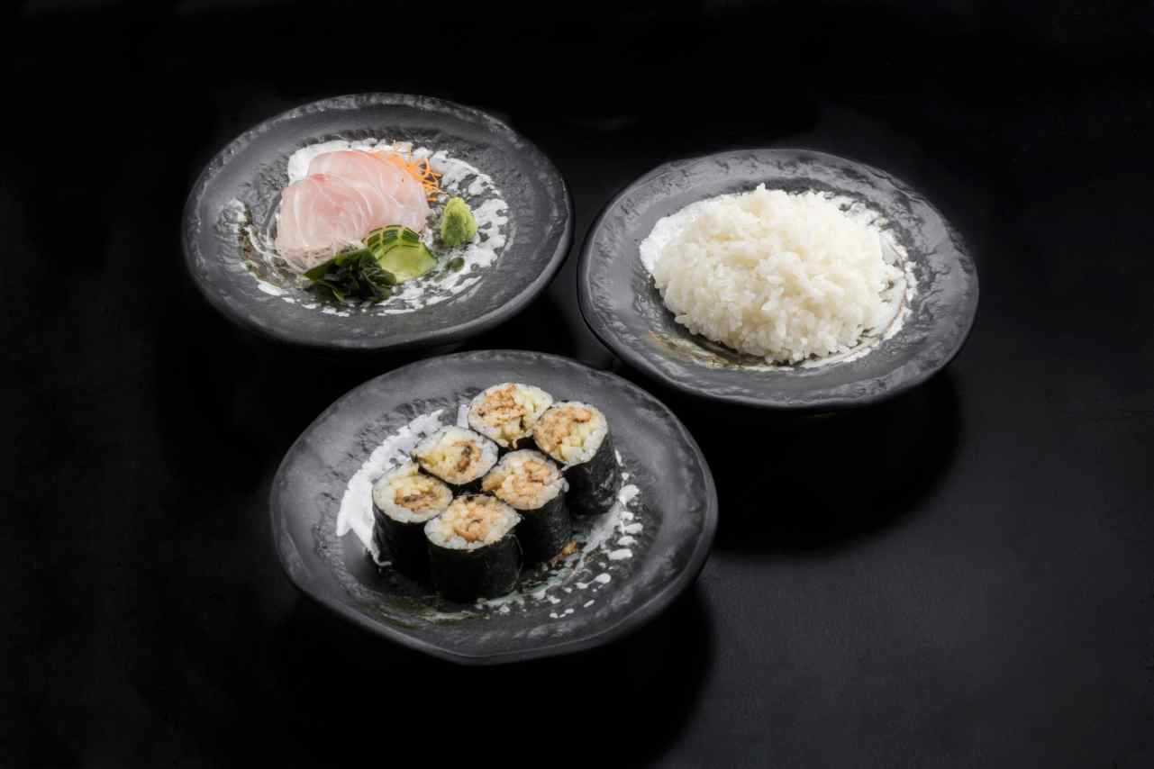 kumoto sushi tres platos