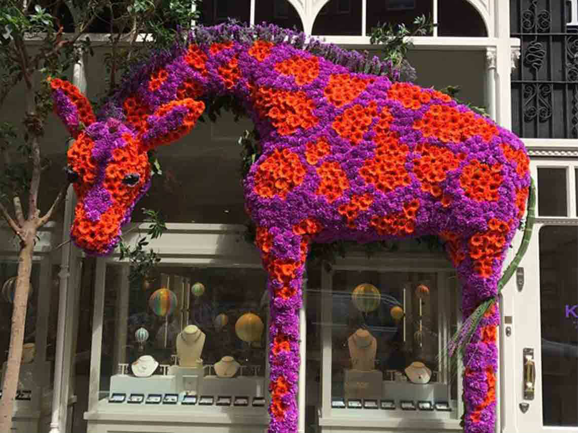 Festival de Flores y Jardines 2019 jirafa con flores