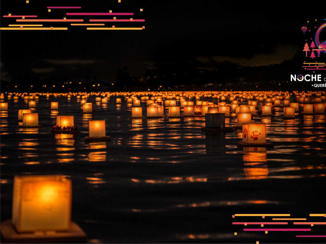 Noche de los deseos en Querétaro linternas flotantes