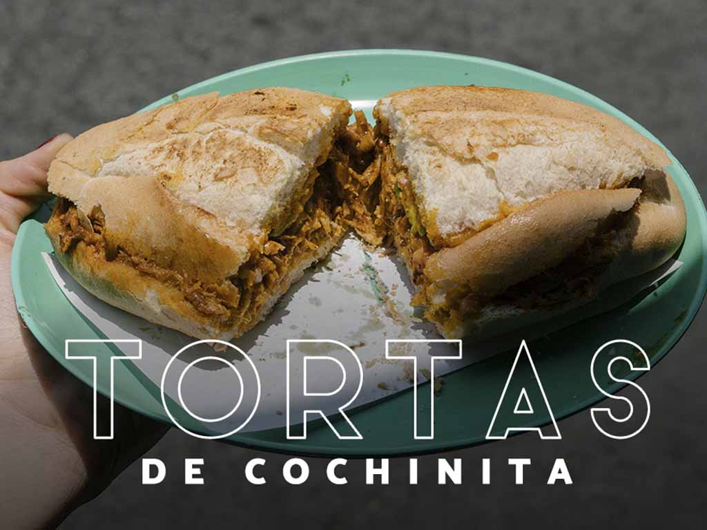 Tortas de cochinita en el Oriente de la CDMX