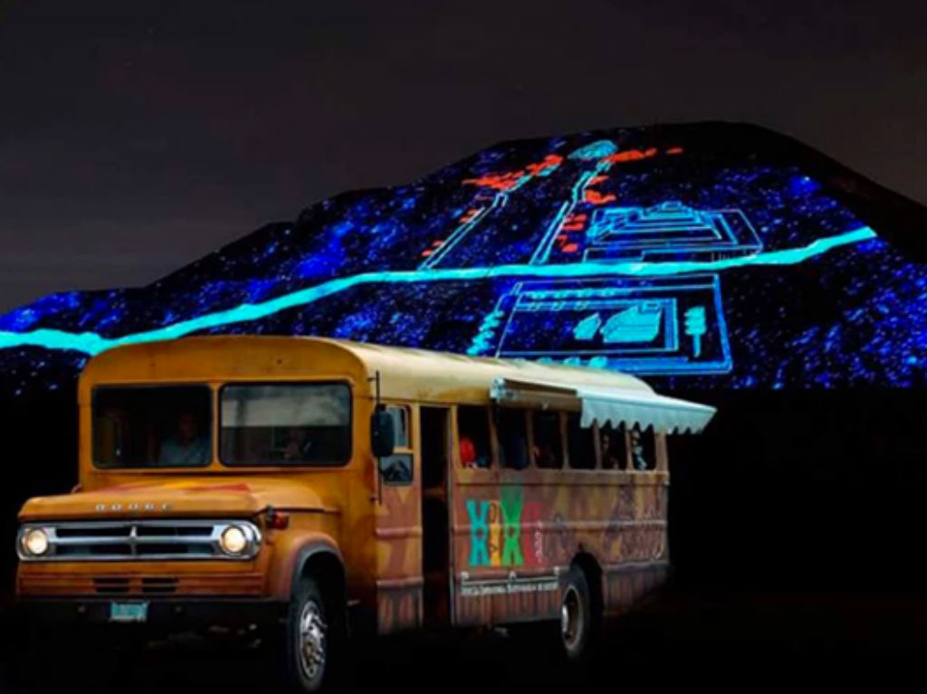 Teotihuacán teobus con luces