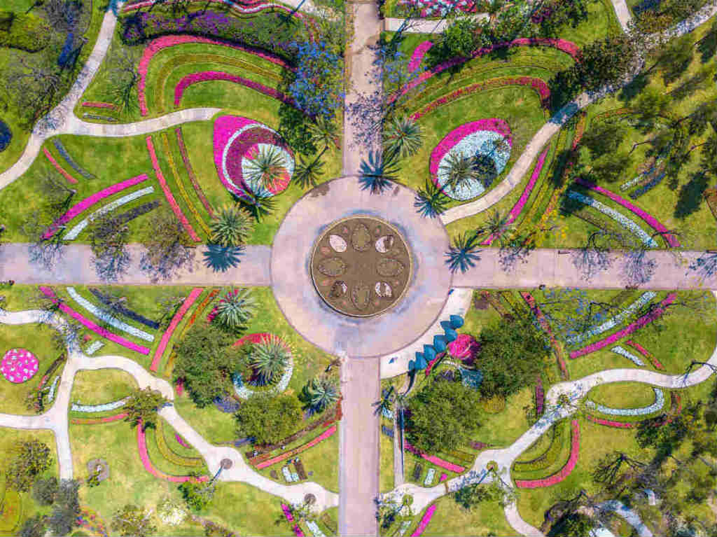 Geometrías de luz parque en Morelos
