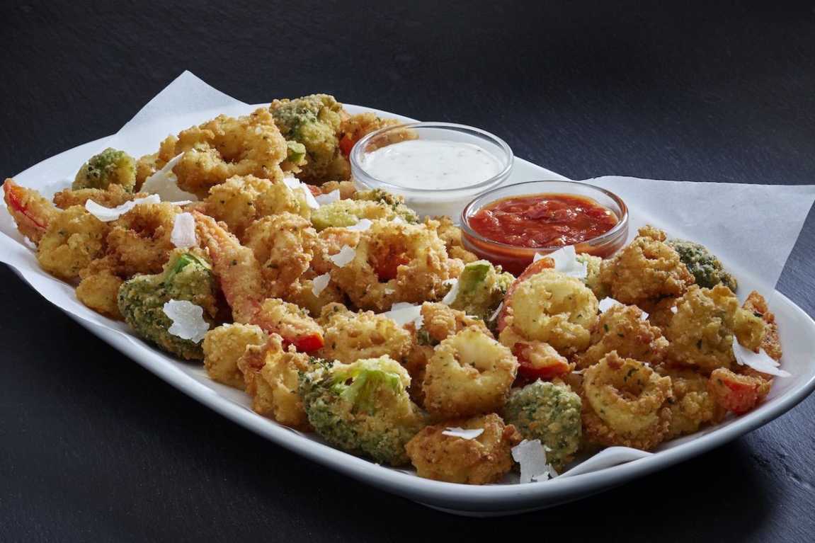 red lobster cryspy calamares y vegetales