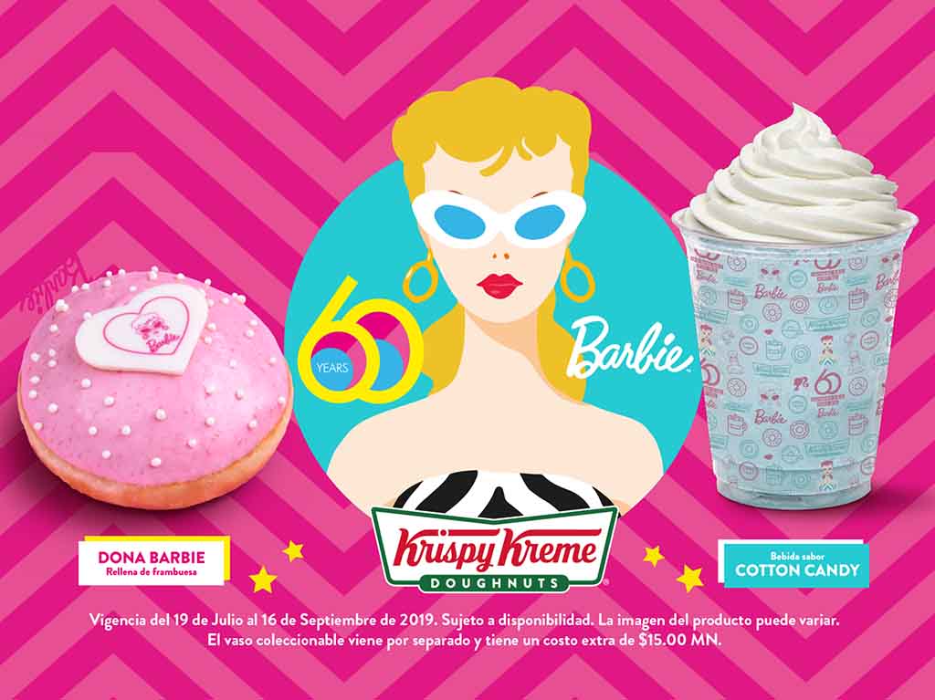 Dona de Barbie en Krispy Kreme para celebrar su aniversario
