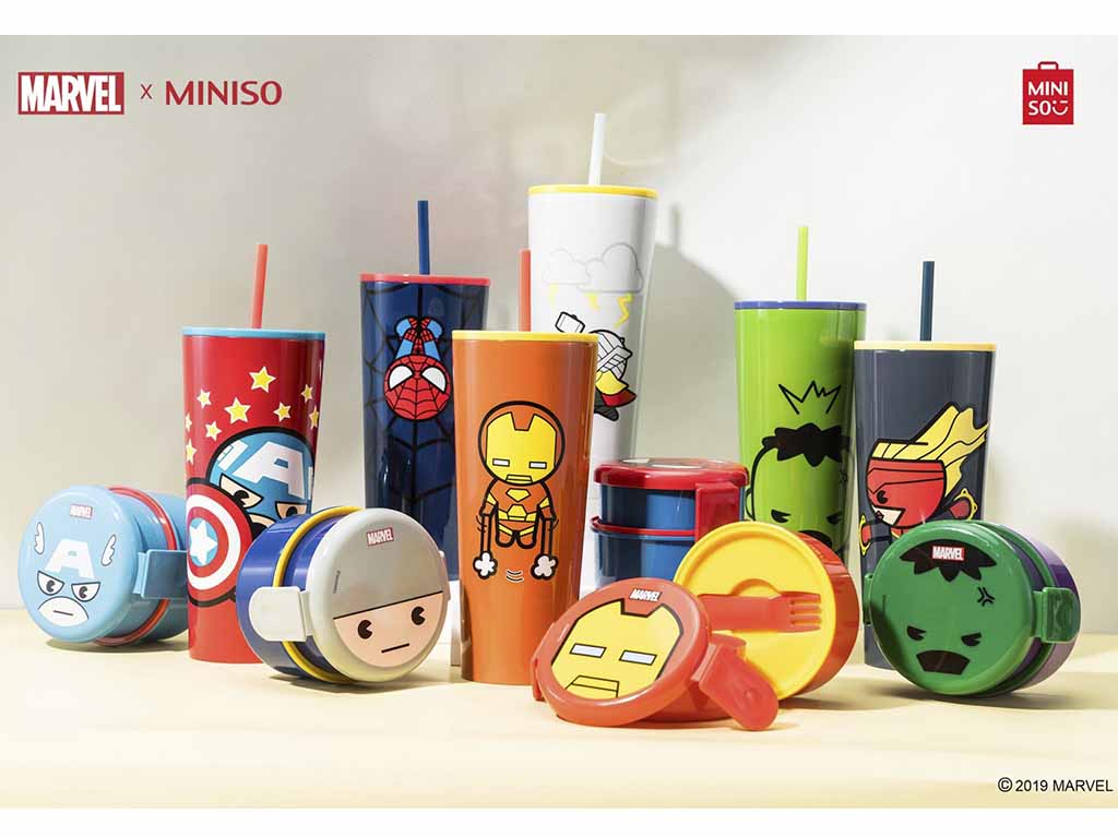 Superhéroes de Marvel en Miniso: vasos