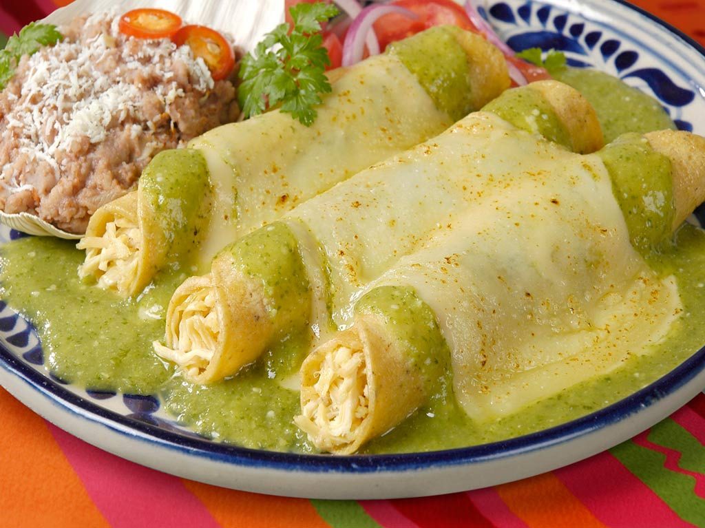 datos curiosos de la comida mexicana, enchiladas suizas