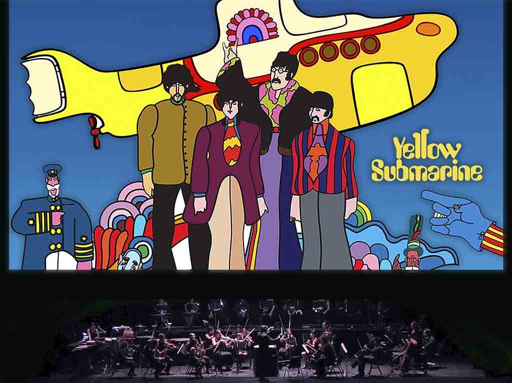 Mira Yellow Submarine la película, con orquesta en vivo