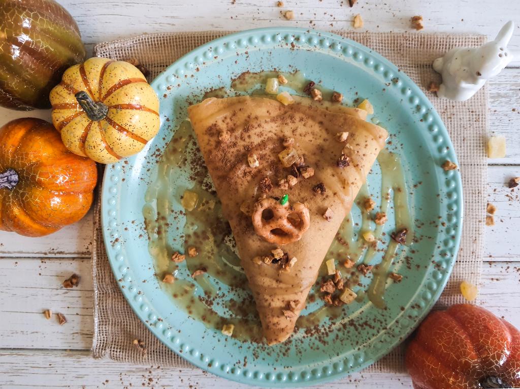 Postres para Halloween y Día de Muertos: Crepa de calabaza