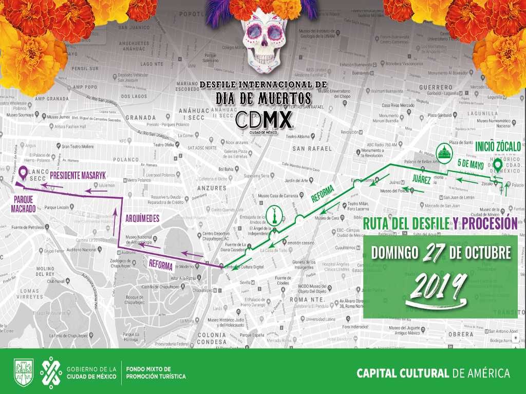 Ruta Desfile Internacional de Día de Muertos