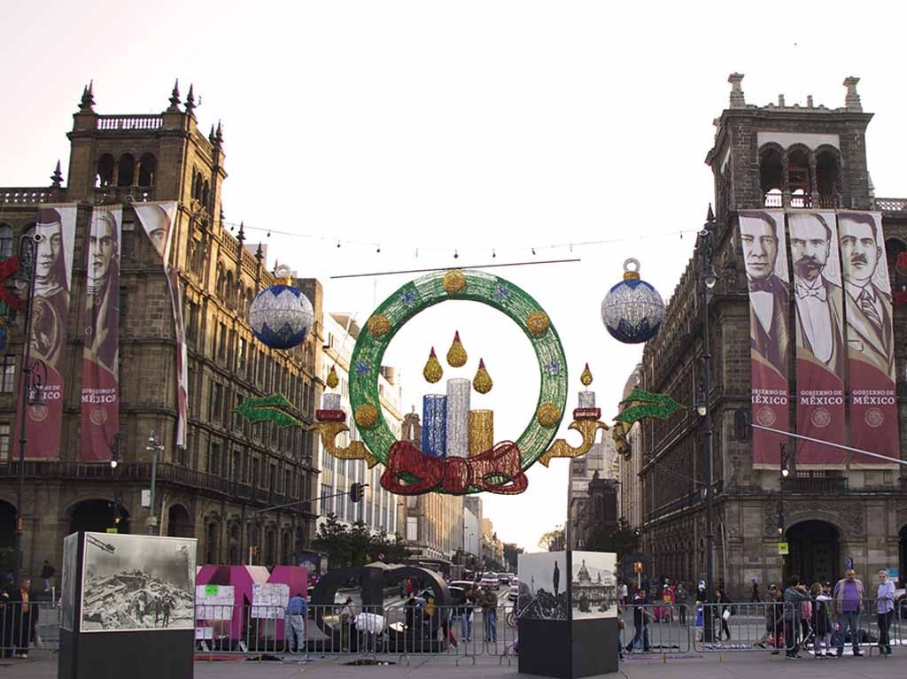 iluminación decembrina del zócalo