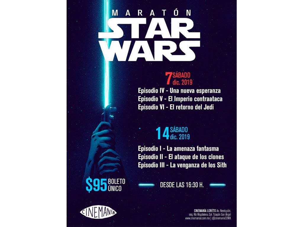 Maratón de Star Wars en Cinemanía: programación