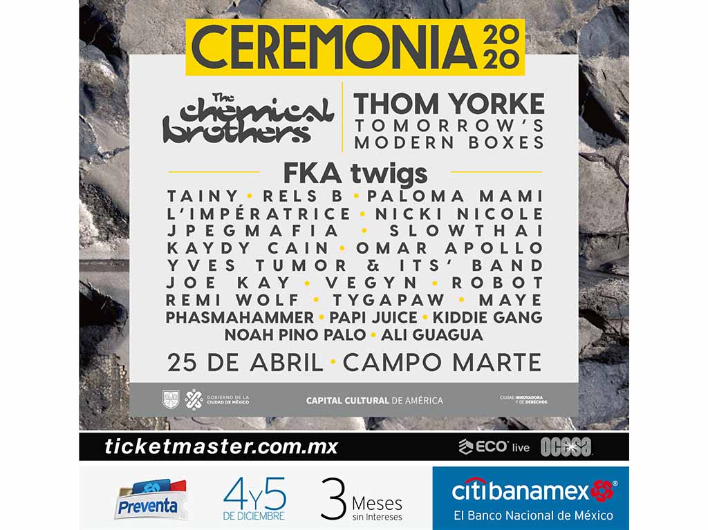 Line up de Ceremonia 2020